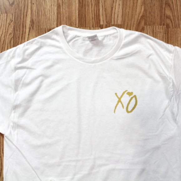 The Weeknd XO Gold Pocket Logo White T Shirt - Picture 3 of 3